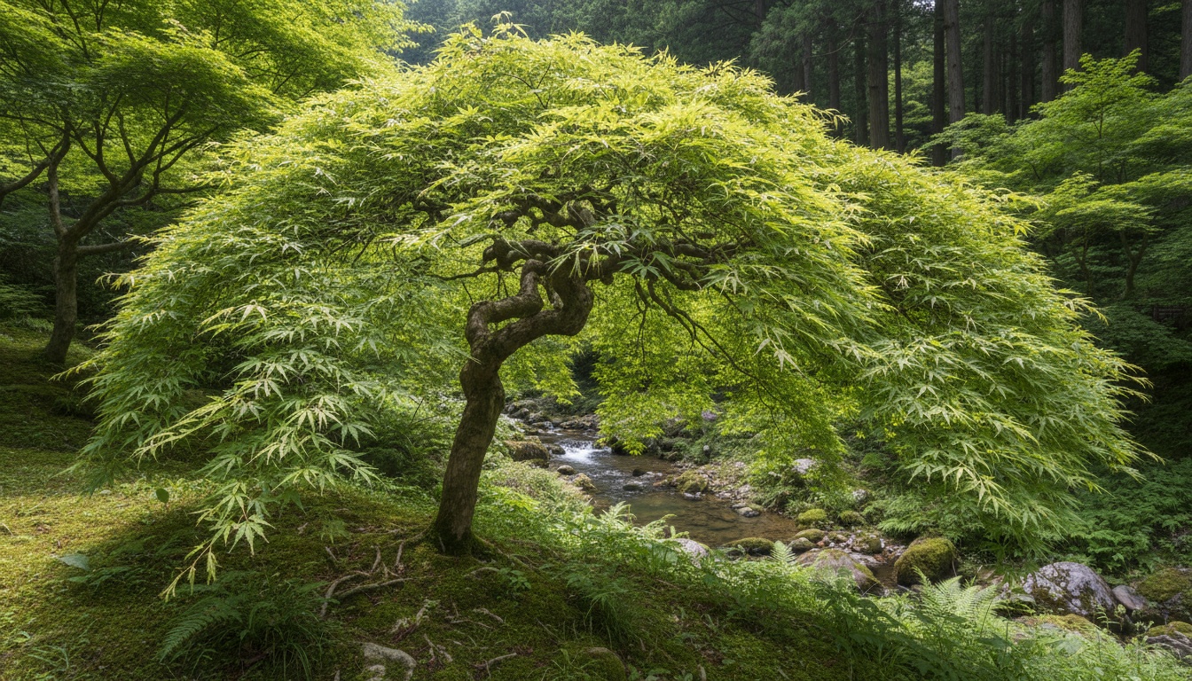 Laceleaf Japanese Maple 'Filigree Green' (Acer Palmatum Dissectum ...